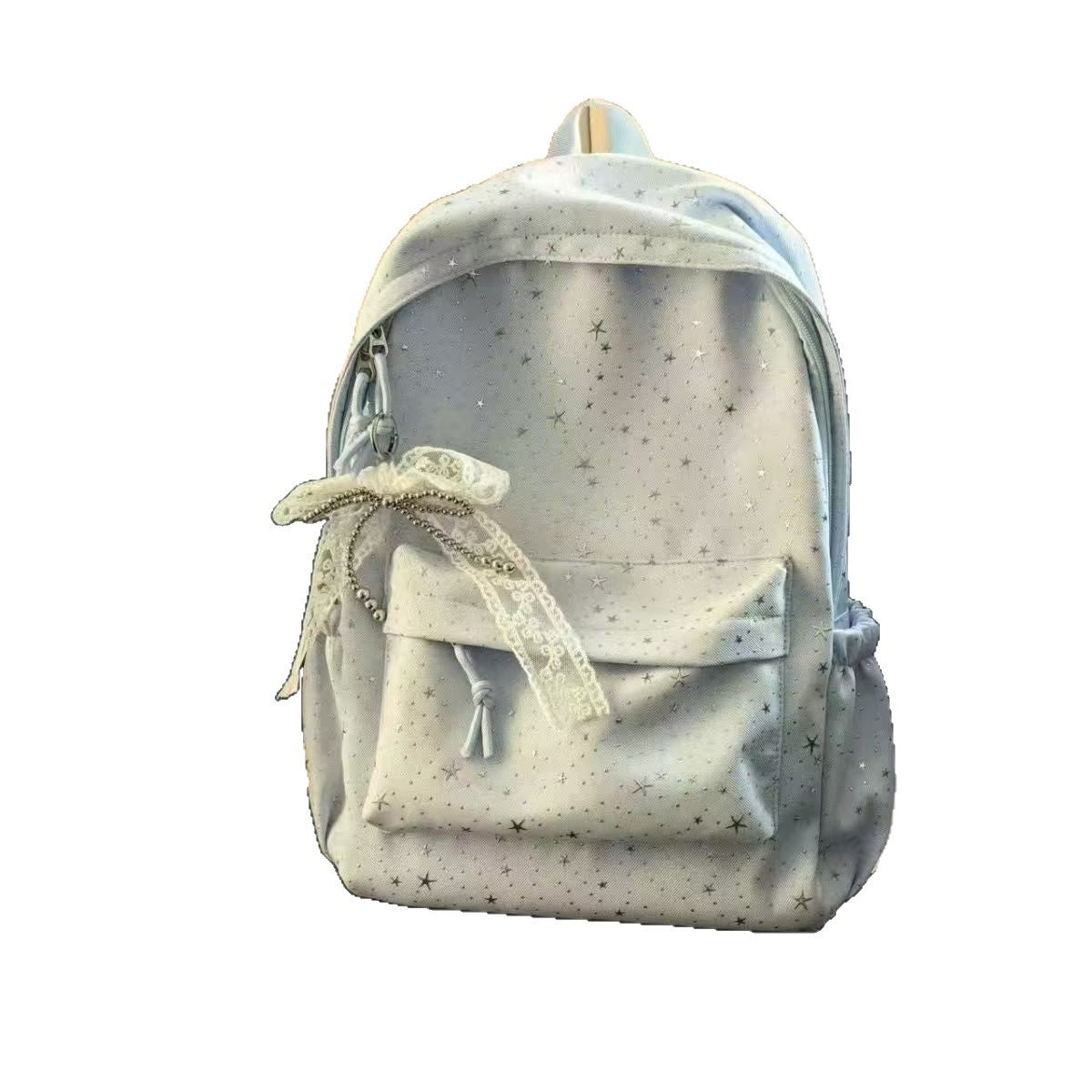 14 Inch School Backpack Star Print Nylon Casual Daypack